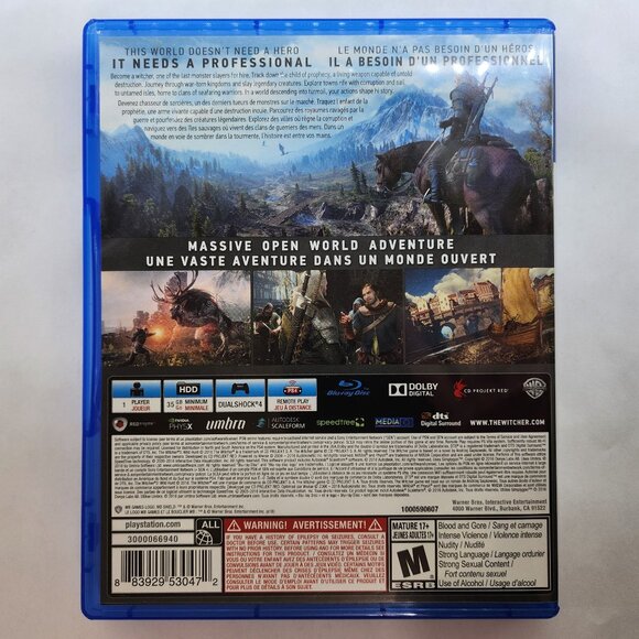 The Witcher 3 Wild Hunt for PS4 w/Map - Picture 4 of 6